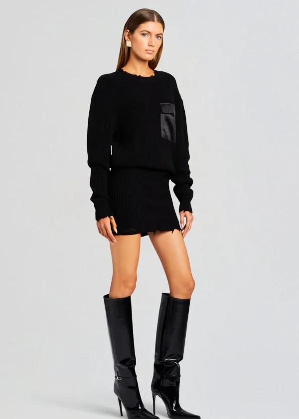 Spring Knits*Retrofete Daniella Sweater Dress Black