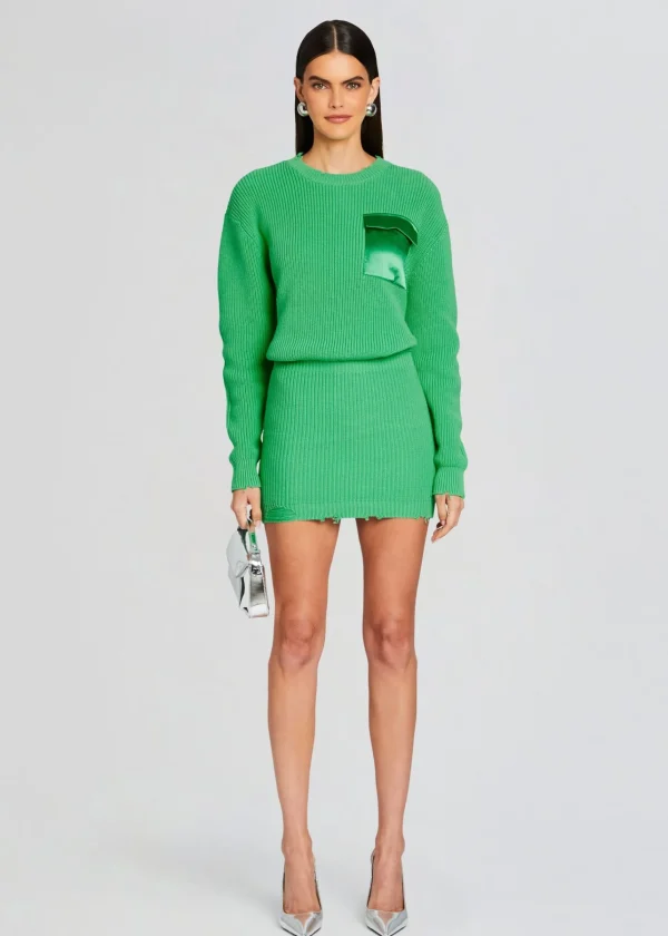 Trending*Retrofete Daniella Sweater Dress Pistachio