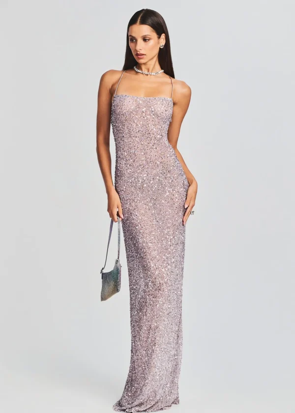 RETROFÊTE*Retrofete Dante Sequin Dress Mink Grey