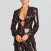 Business Chic*Retrofete Dawn Sequin Blazer Dark Chocolate