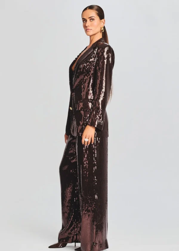 Jackets*Retrofete Dawn Sequin Blazer Dark Chocolate