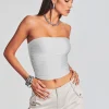 Tops*Retrofete Debbi Strapless Top Silver