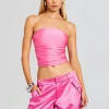 Tops*Retrofete Debbi Strapless Top Malibu Pink