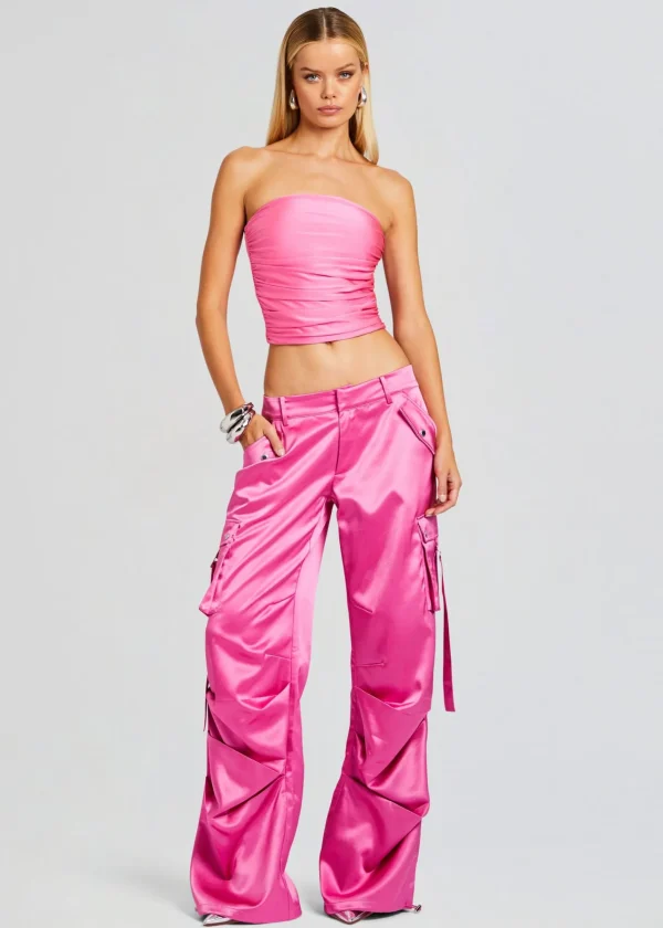 Night Out*Retrofete Debbi Strapless Top Malibu Pink