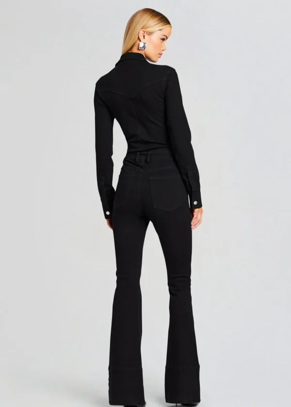 Day to Night*Retrofete Deedee Denim Jumpsuit Stone Black