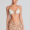 Subtle Shimmer*Retrofete Deja Crystal Embellished Bra White/Gold