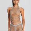 Neutral Moments*Retrofete Delaney Embellished Top Tannin/Silver