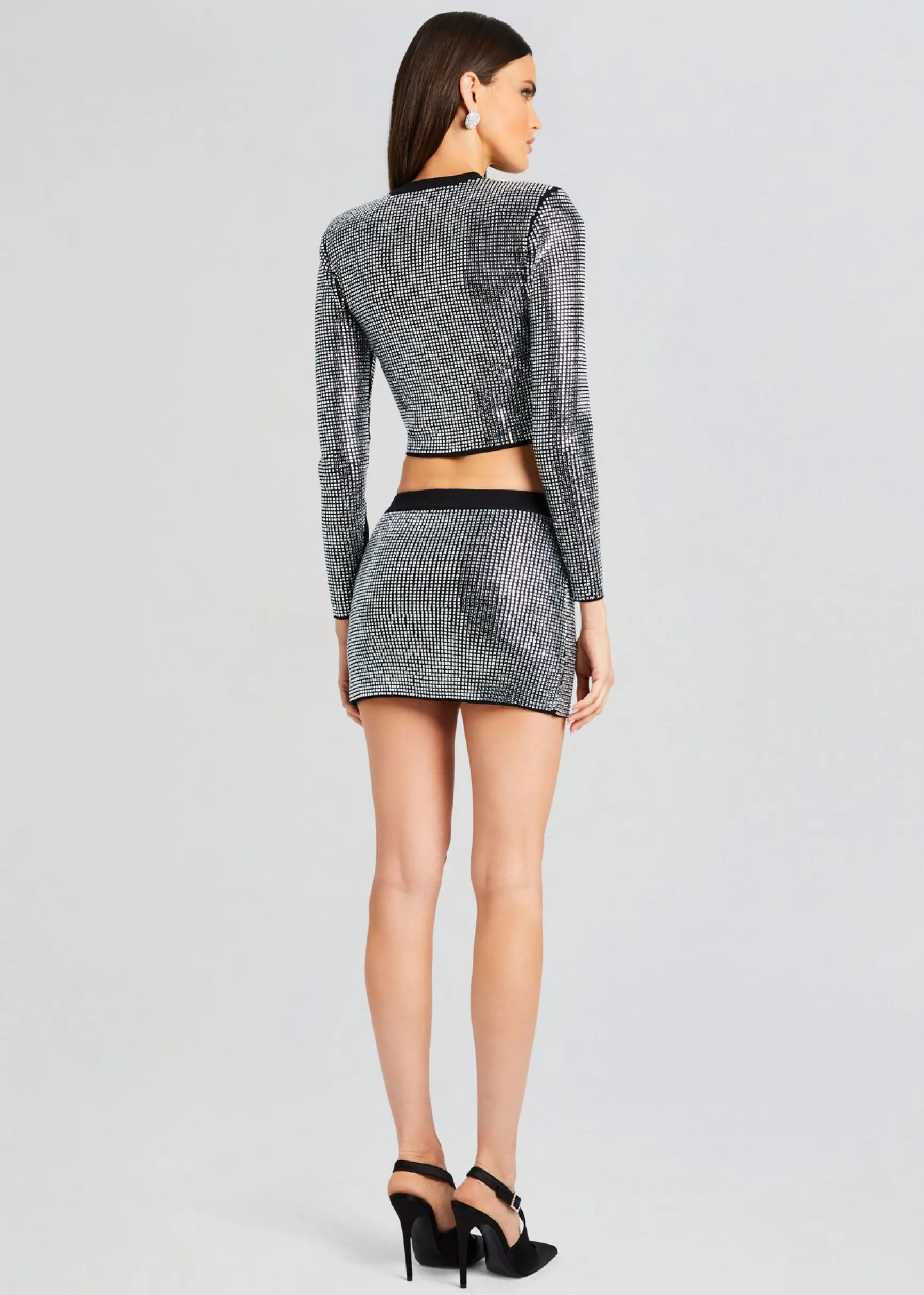 delta_embellished_knit_sk_3.webp Night Out*Retrofete Delta Embellished Knit Skirt Black/Silver