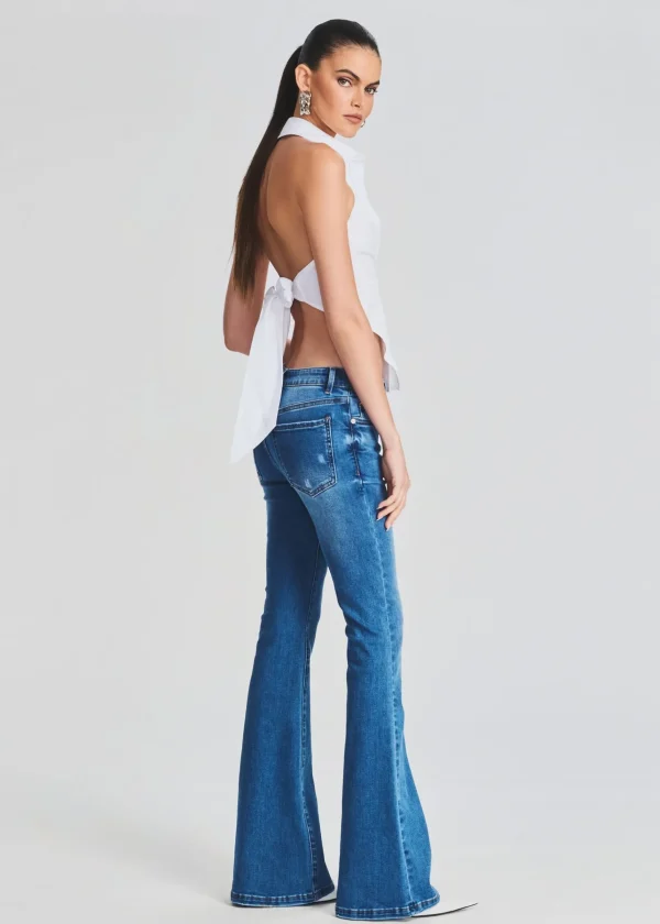 Bottoms*Retrofete Demi Mid Rise Jean Bayside