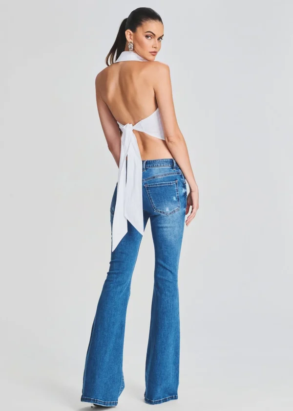Bottoms*Retrofete Demi Mid Rise Jean Bayside