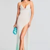 Honeymoon Looks*Retrofete Destiny Silk Dress Turquoise Bay