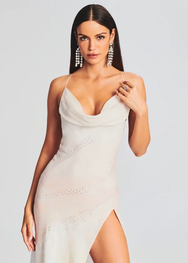 Honeymoon Looks*Retrofete Destiny Silk Dress Turquoise Bay