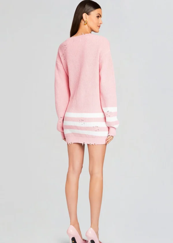 Spring Knits*Retrofete Devin Sweater Baby Pink/White