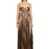 Subtle Shimmer*Retrofete Diana Dress Metallic Bronze