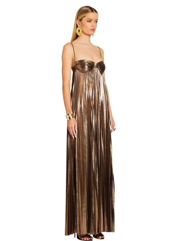 Dresses*Retrofete Diana Dress Metallic Bronze
