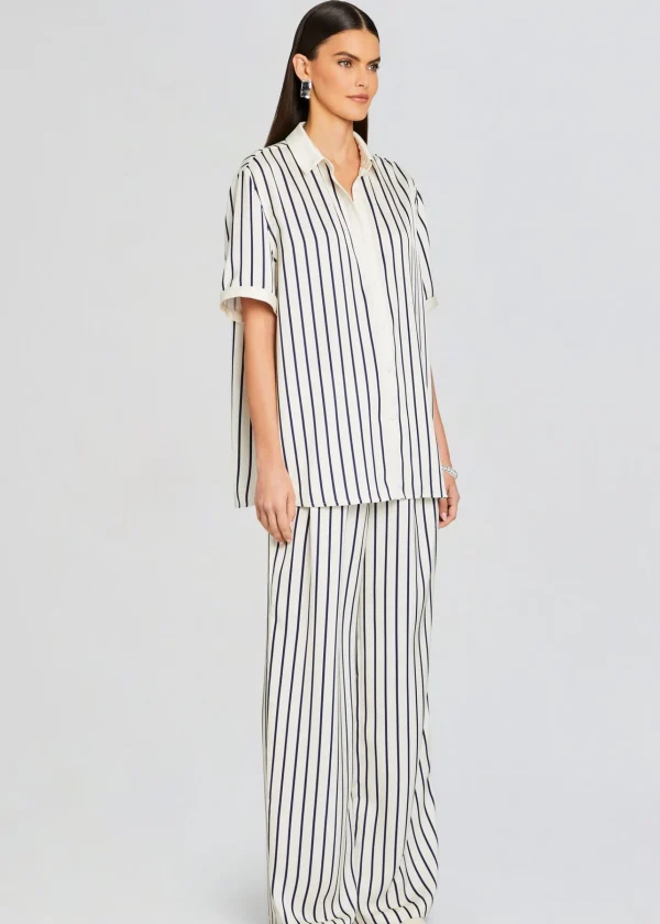 Business Chic*Retrofete Dixon Pant Navy/ Ivory Stripe