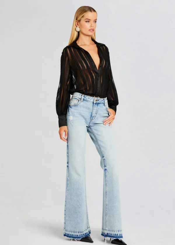 Tops*Retrofete Donney Bodysuit Black Sham