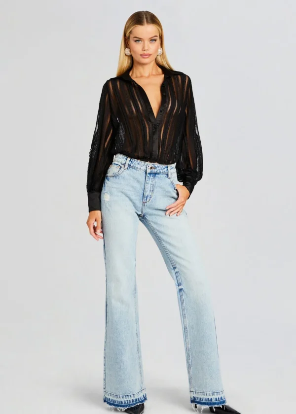 Tops*Retrofete Donney Bodysuit Black Sham