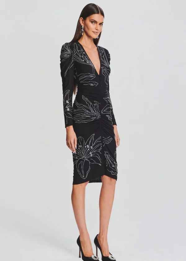 Guest Of*Retrofete Dream Midi Dress Black