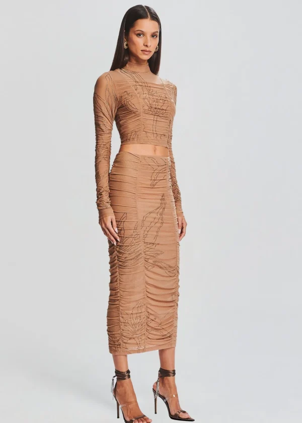 Neutral Moments*Retrofete Dream Midi Skirt Nude
