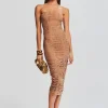 Midi*Retrofete Dream Strapless Dress Nude