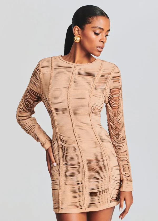 RETROFÊTE*Retrofete Ebony Suede Leather Dress Tannin
