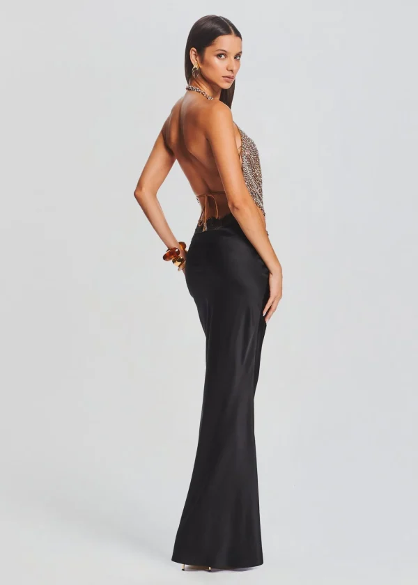 Neutral Moments*Retrofete Eleanor Sequin Top Tannin/Silver