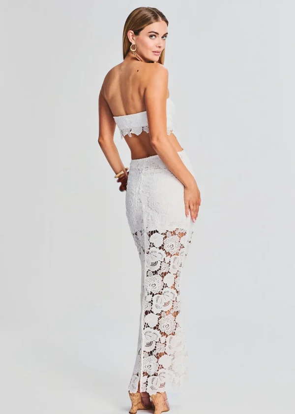 Bridal Shower*Retrofete Eliza Lace Maxi Dress White