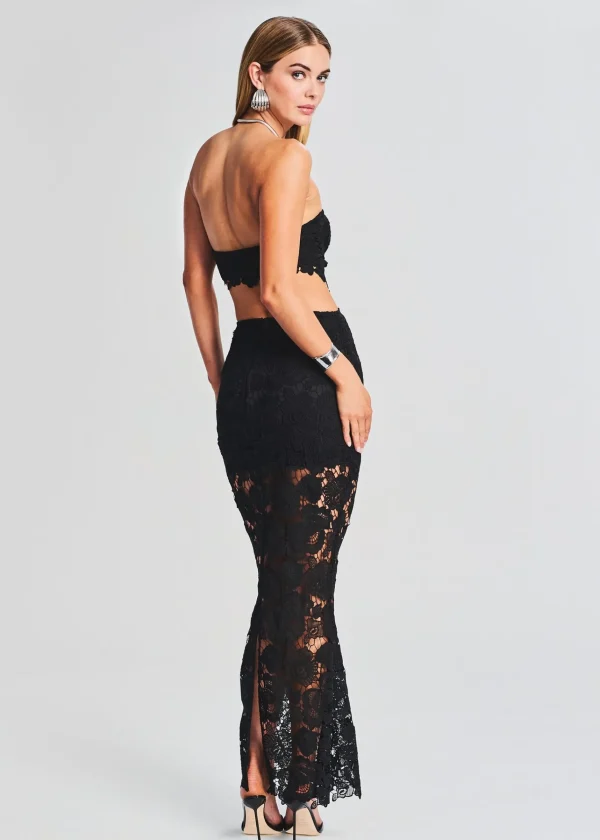 Guest Of*Retrofete Eliza Lace Maxi Dress Black