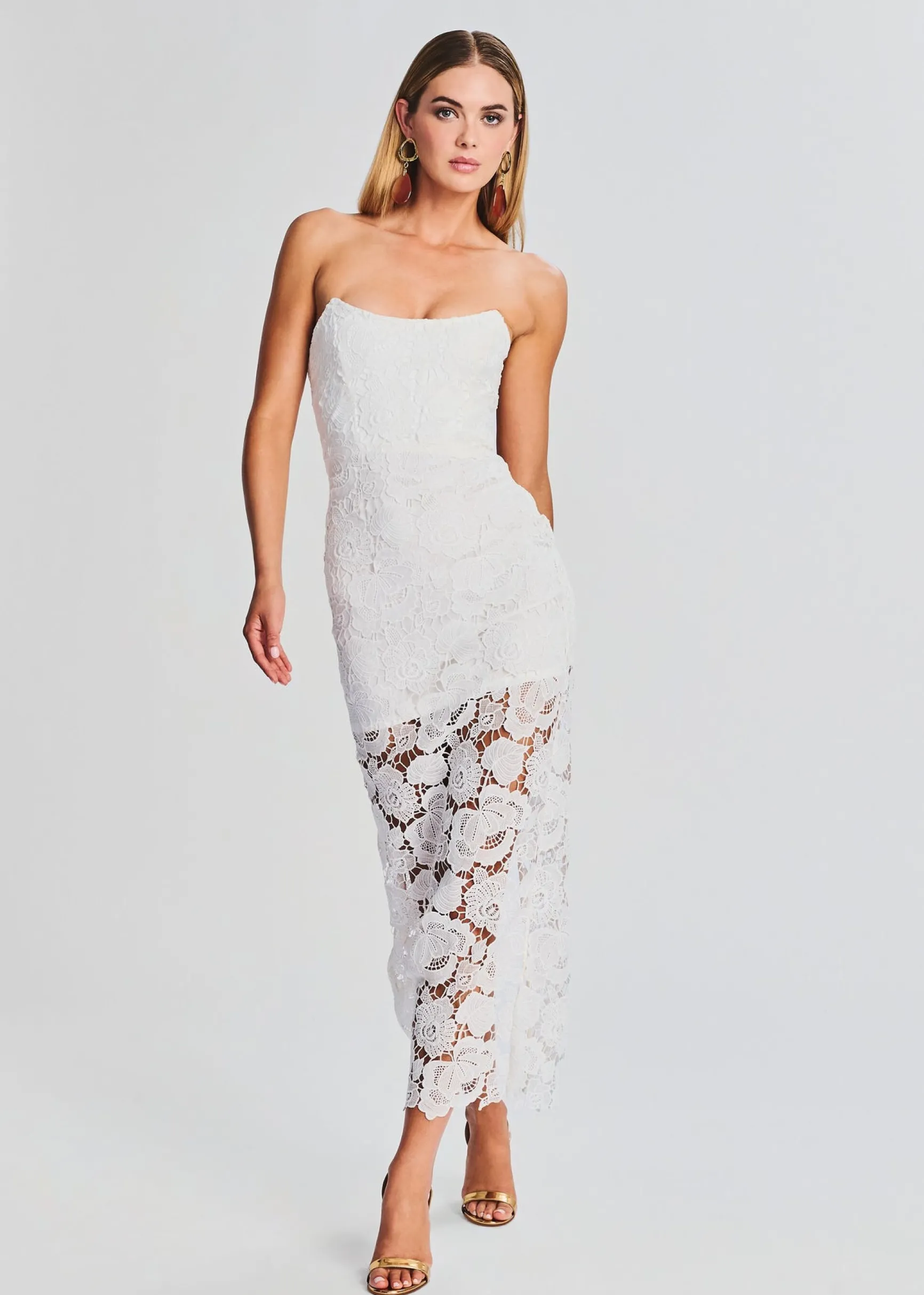 eliza_lace_strapless_maxi_0-3.webp Rehearsal Dinner*Retrofete Eliza Lace Strapless Maxi Dress White