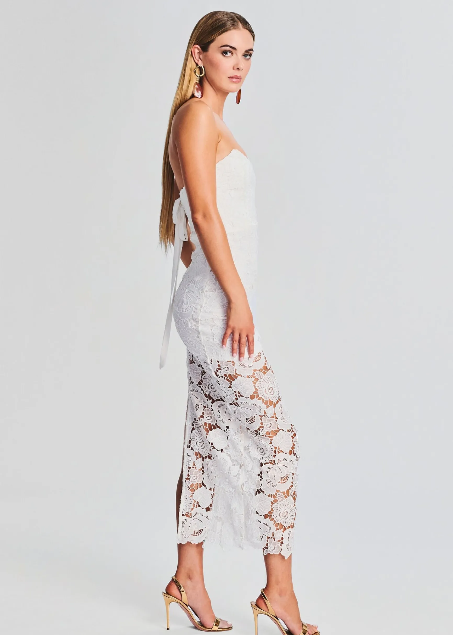 eliza_lace_strapless_maxi_2-3.webp Rehearsal Dinner*Retrofete Eliza Lace Strapless Maxi Dress White