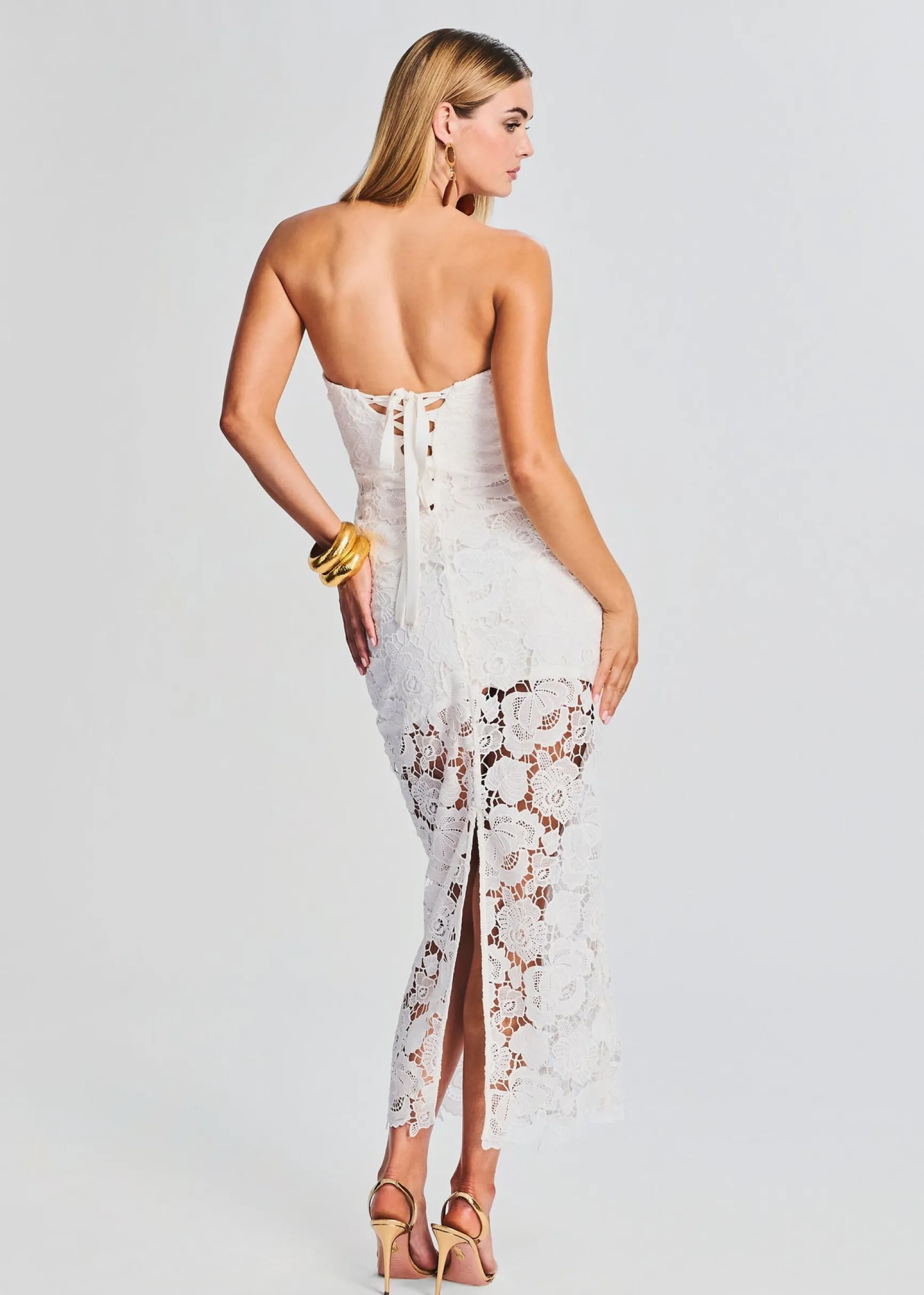 eliza_lace_strapless_maxi_3-3.webp Rehearsal Dinner*Retrofete Eliza Lace Strapless Maxi Dress White