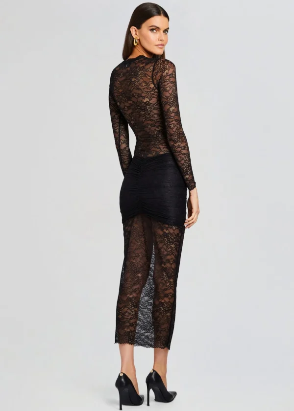 Night Out*Retrofete Ellie Lace Midi Dress Black
