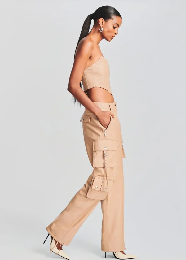 Neutral Moments*Retrofete Eloise Leather Top Tannin