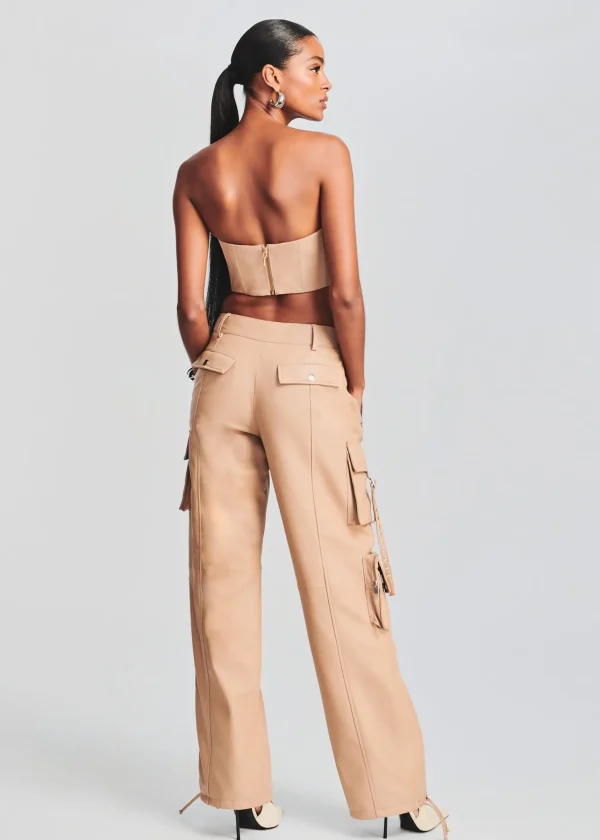 Neutral Moments*Retrofete Eloise Leather Top Tannin