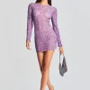 Sheer Bliss*Retrofete Emani Sequin Dress Orchid Lavender