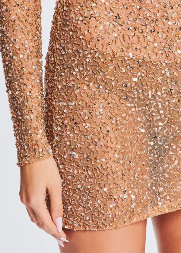 Dresses*Retrofete Emani Sequin Dress Champagne
