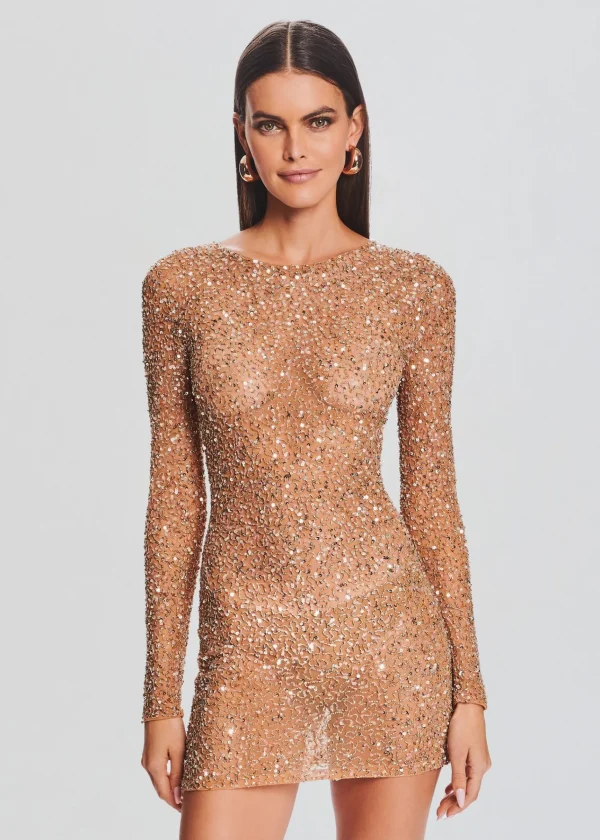 RETROFÊTE*Retrofete Emani Sequin Dress Champagne