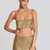 RETROFÊTE*Retrofete Emilia Crystal Top Gold