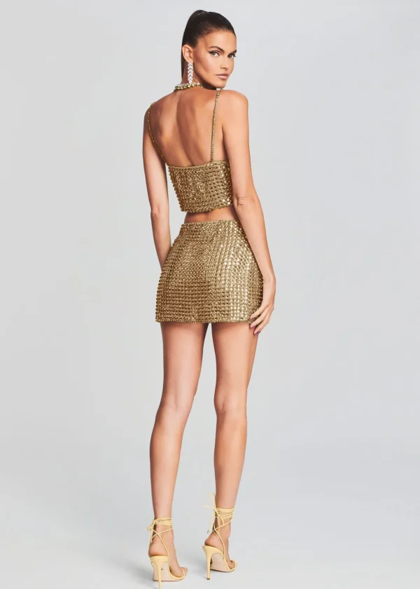 RETROFÊTE*Retrofete Emilia Crystal Top Gold