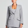 Guest Of*Retrofete Enid Embellished Blazer Gray