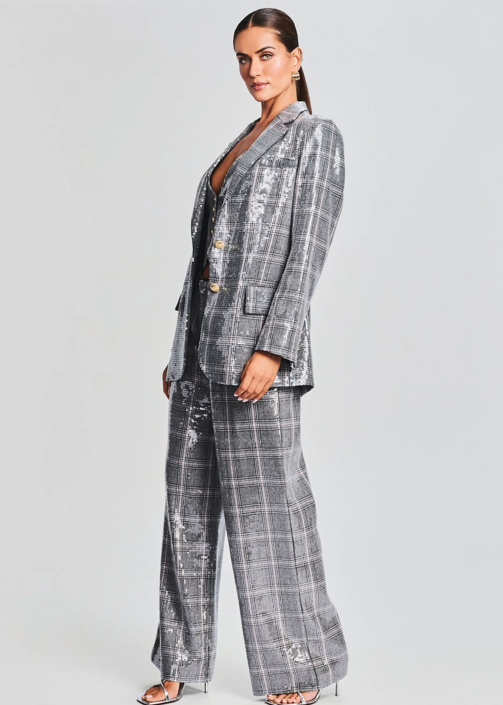 enid_sequin_blazer_2.webp Business Chic*Retrofete Enid Sequin Blazer Grey Plaid