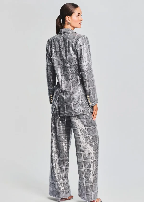 Jackets*Retrofete Enid Sequin Blazer Grey Plaid
