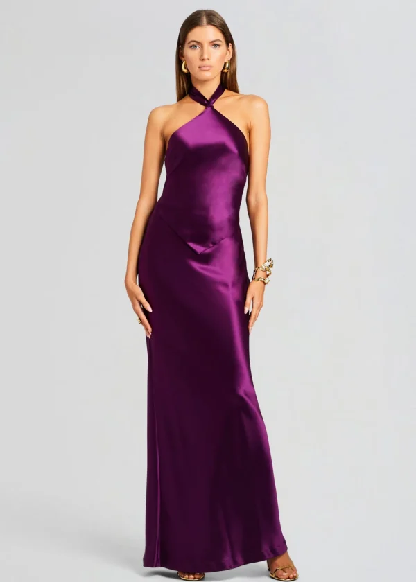 RETROFÊTE*Retrofete Ester Dress Eggplant