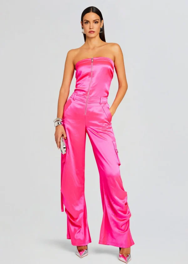 Day to Night*Retrofete Estrella Cargo Jumpsuit Paradise Pink