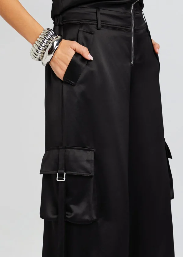 Night Out*Retrofete Estrella Cargo Jumpsuit Black