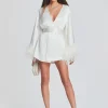 RETROFÊTE*Retrofete Eva Feather Robe White