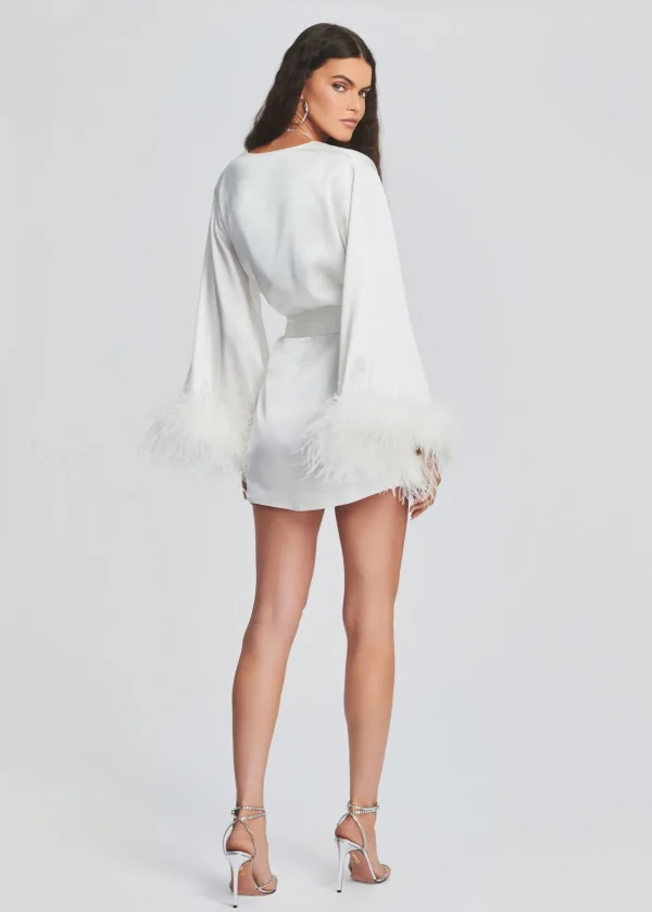 Reception Dresses*Retrofete Eva Feather Robe White
