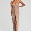 RETROFÊTE*Retrofete Evie Sequin Dress Silver/Nude