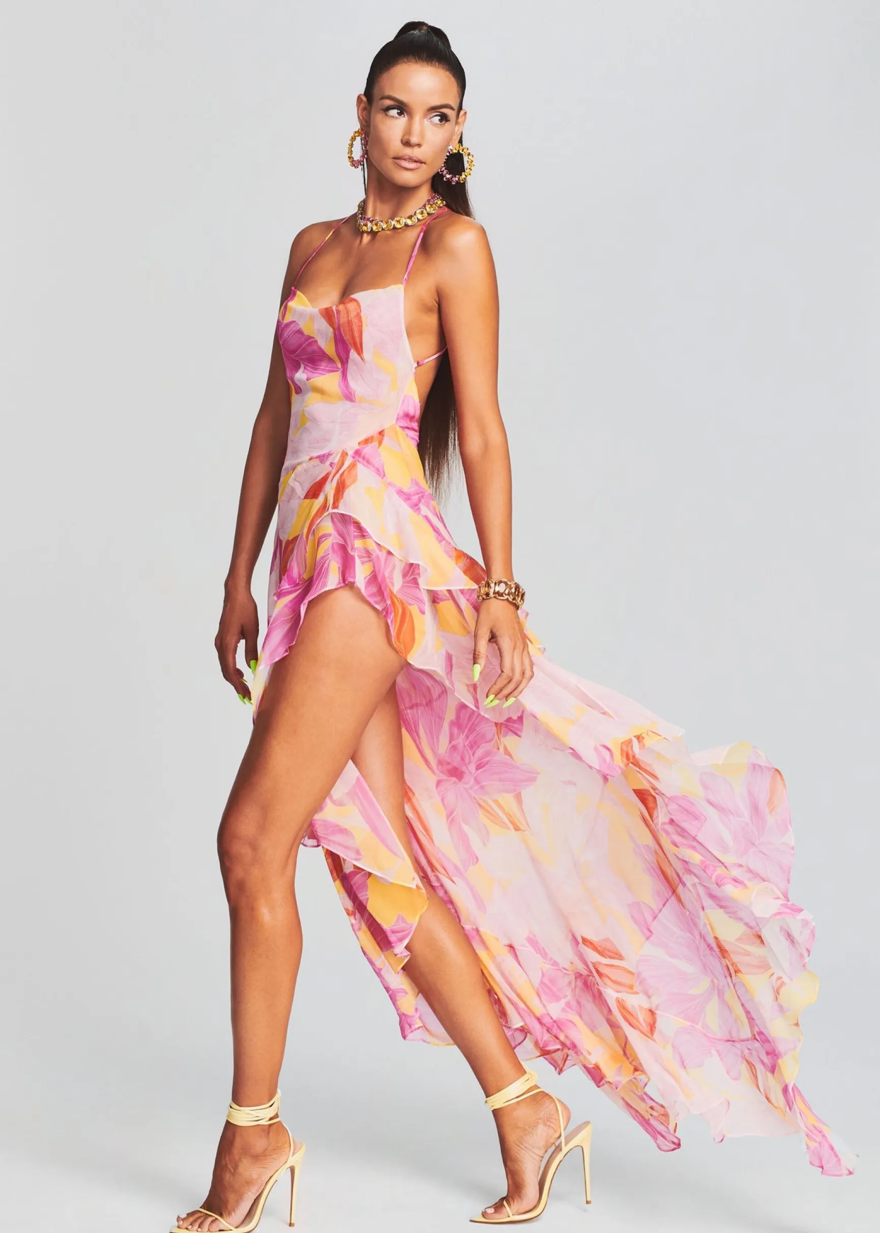 fatima_silk_dress_1-2.webp RETROFÊTE*Retrofete Fatima Silk Dress Botanical Floral